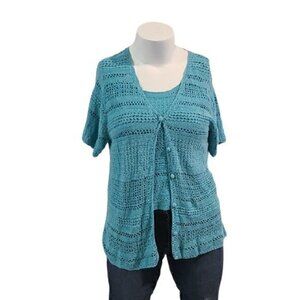 [White Stag] 2 Piece Knitted Cardigan - Sz XL